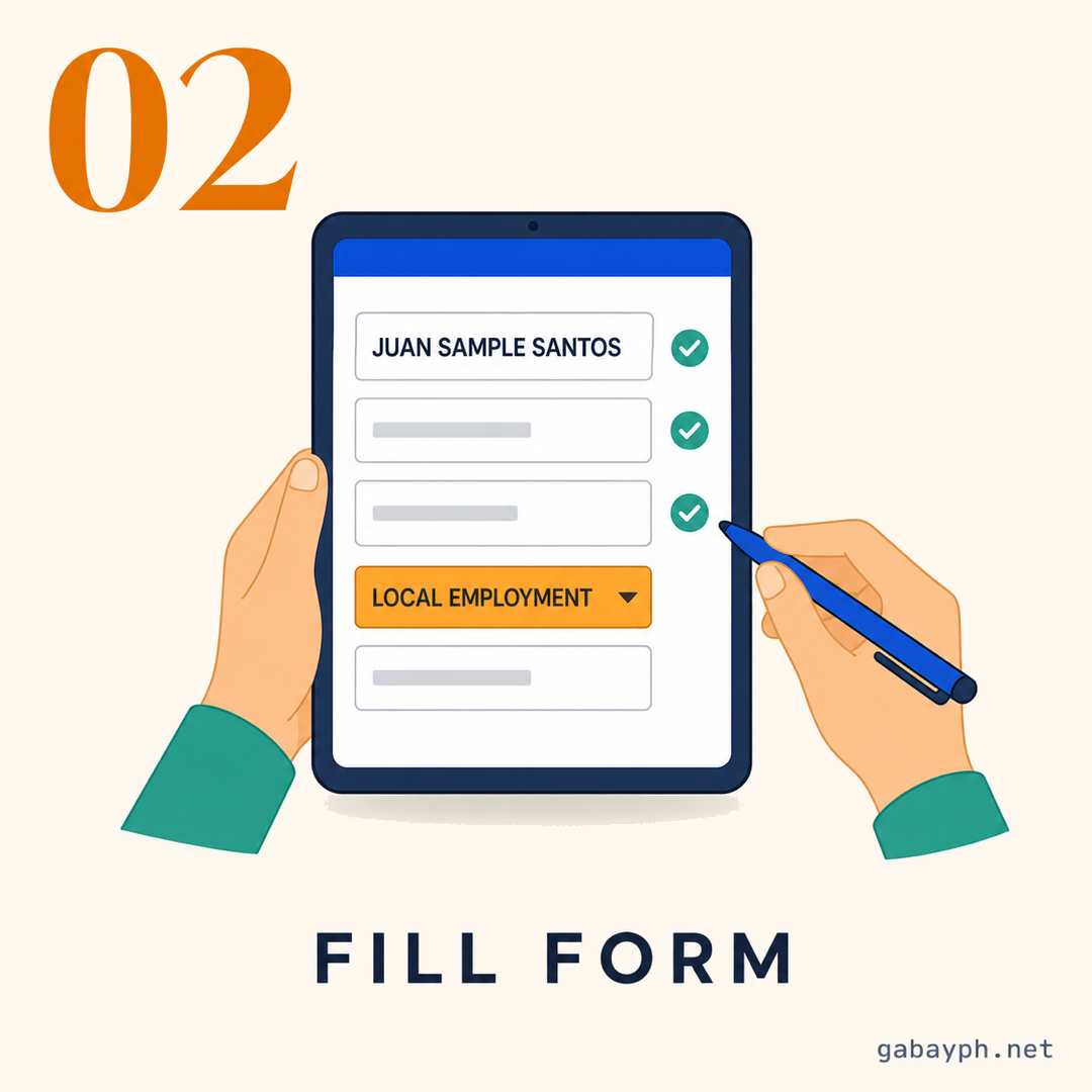 Step 2: Fill out the application form