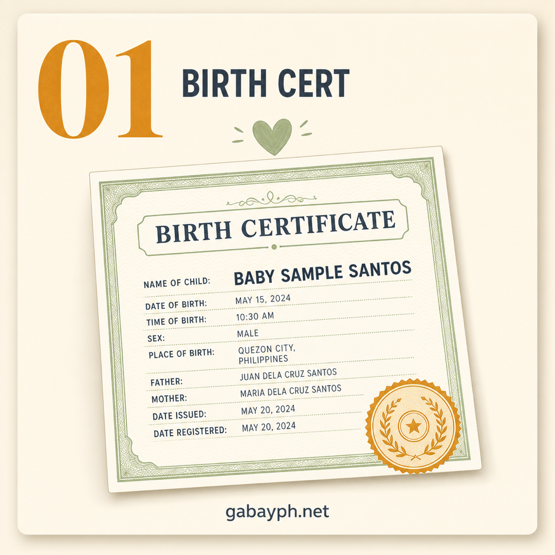 Fact 1: Get the birth certificate registered with PSA