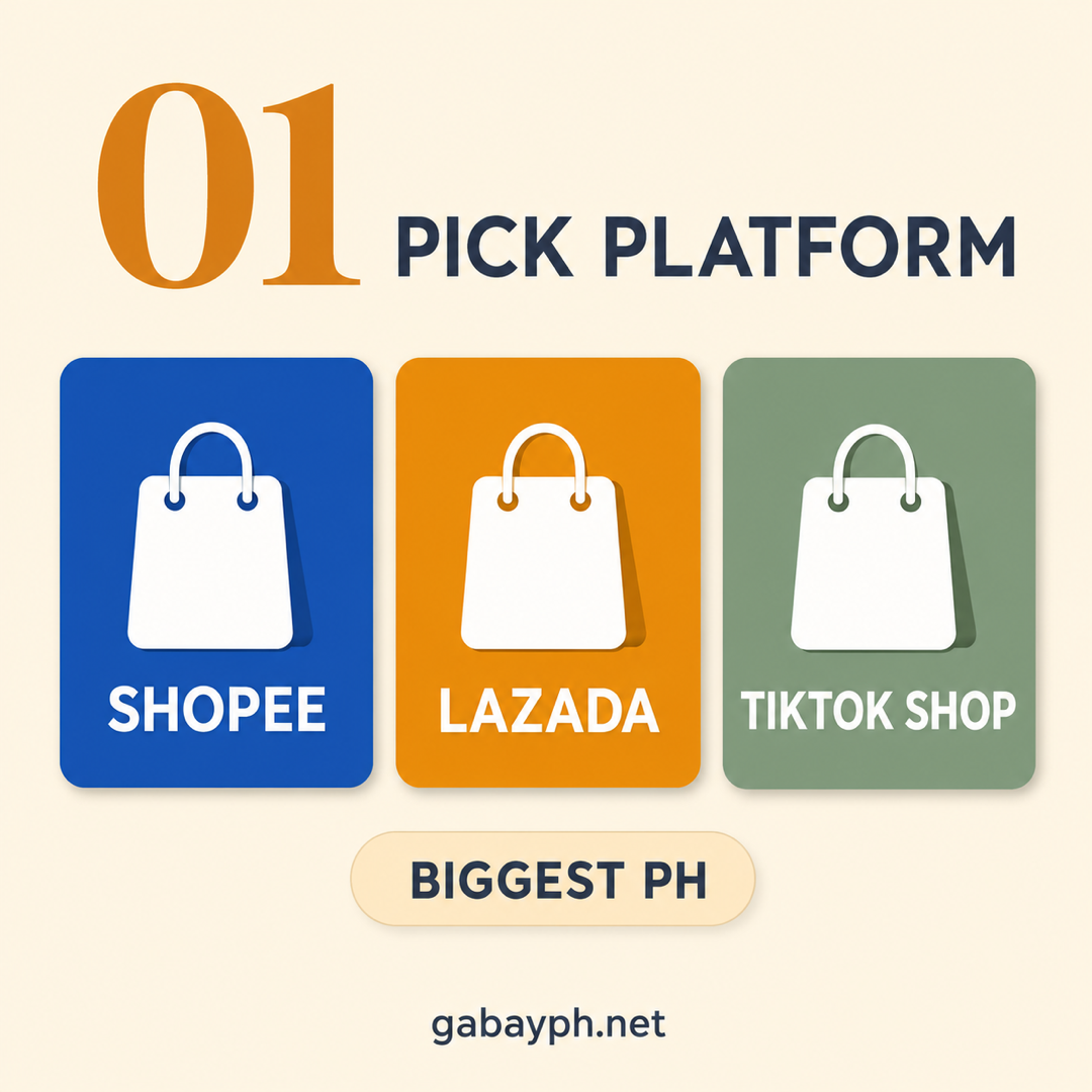 Fact 1: Pick a platform — Shopee, Lazada, TikTok Shop