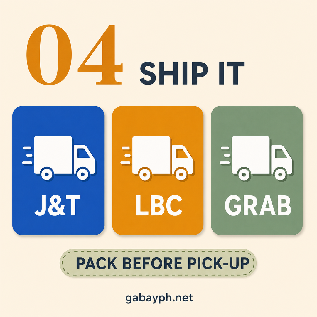 Fact 4: Ship via J&T, LBC, Grab — pack before pickup