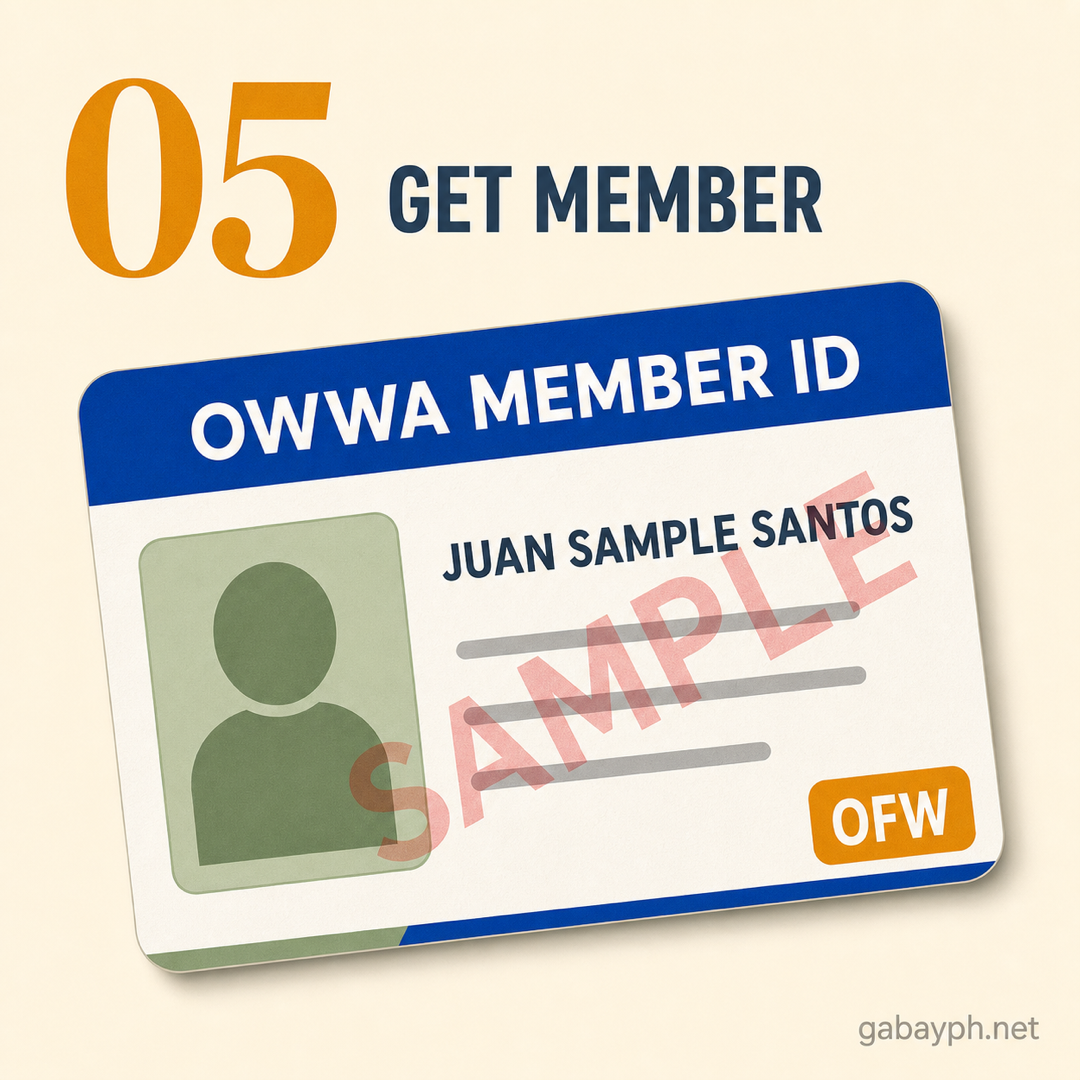 Step 5: Tanggapin ang OWWA Member ID