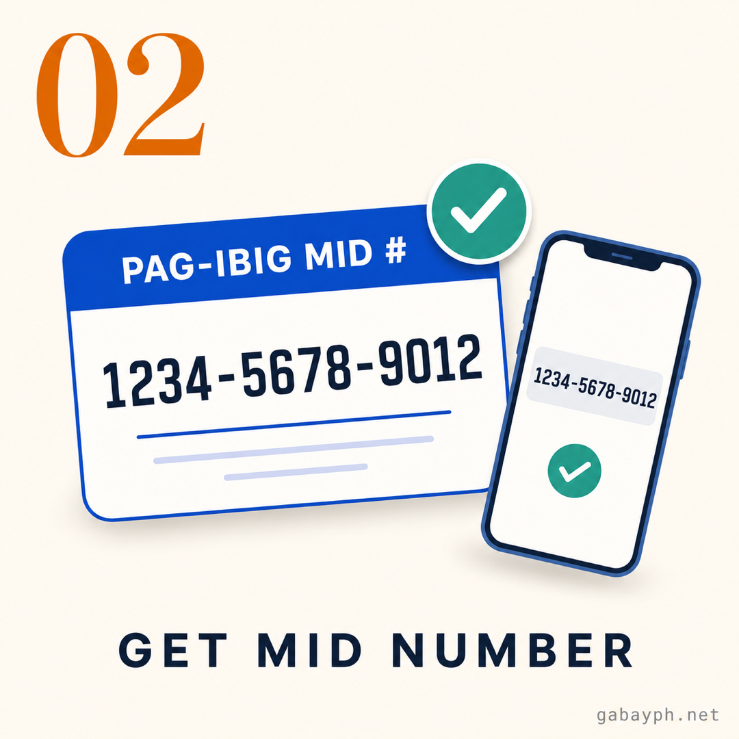 Step 2: Tanggapin ang 12-digit MID number