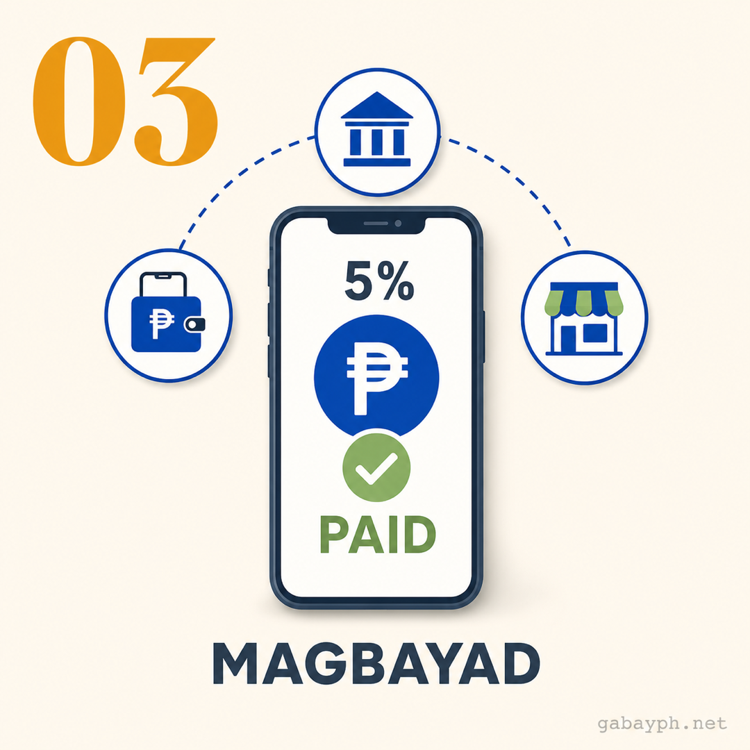 Step 3: Magbayad ng 5% contribution