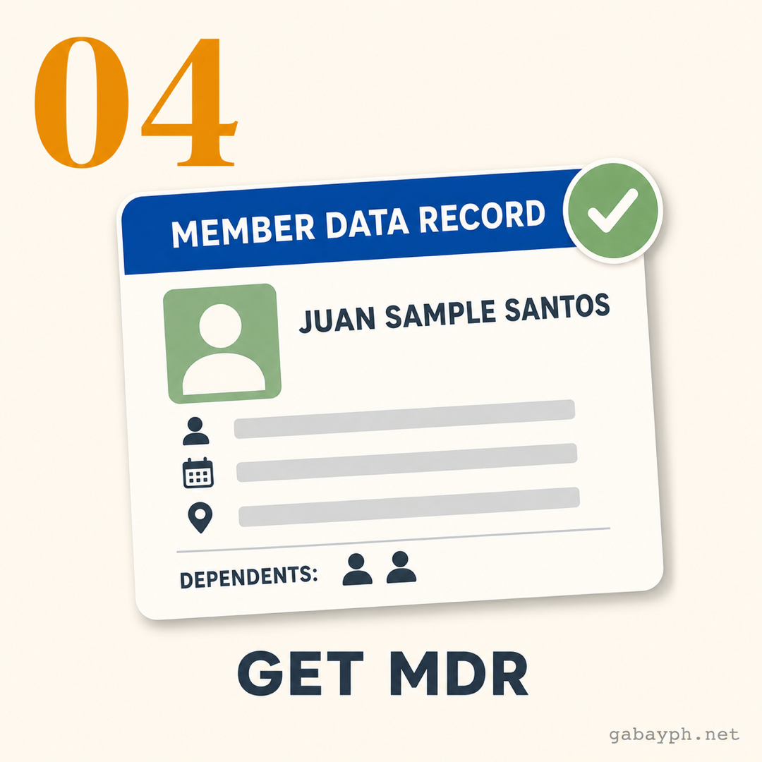Step 4: Get your Member Data Record (MDR)