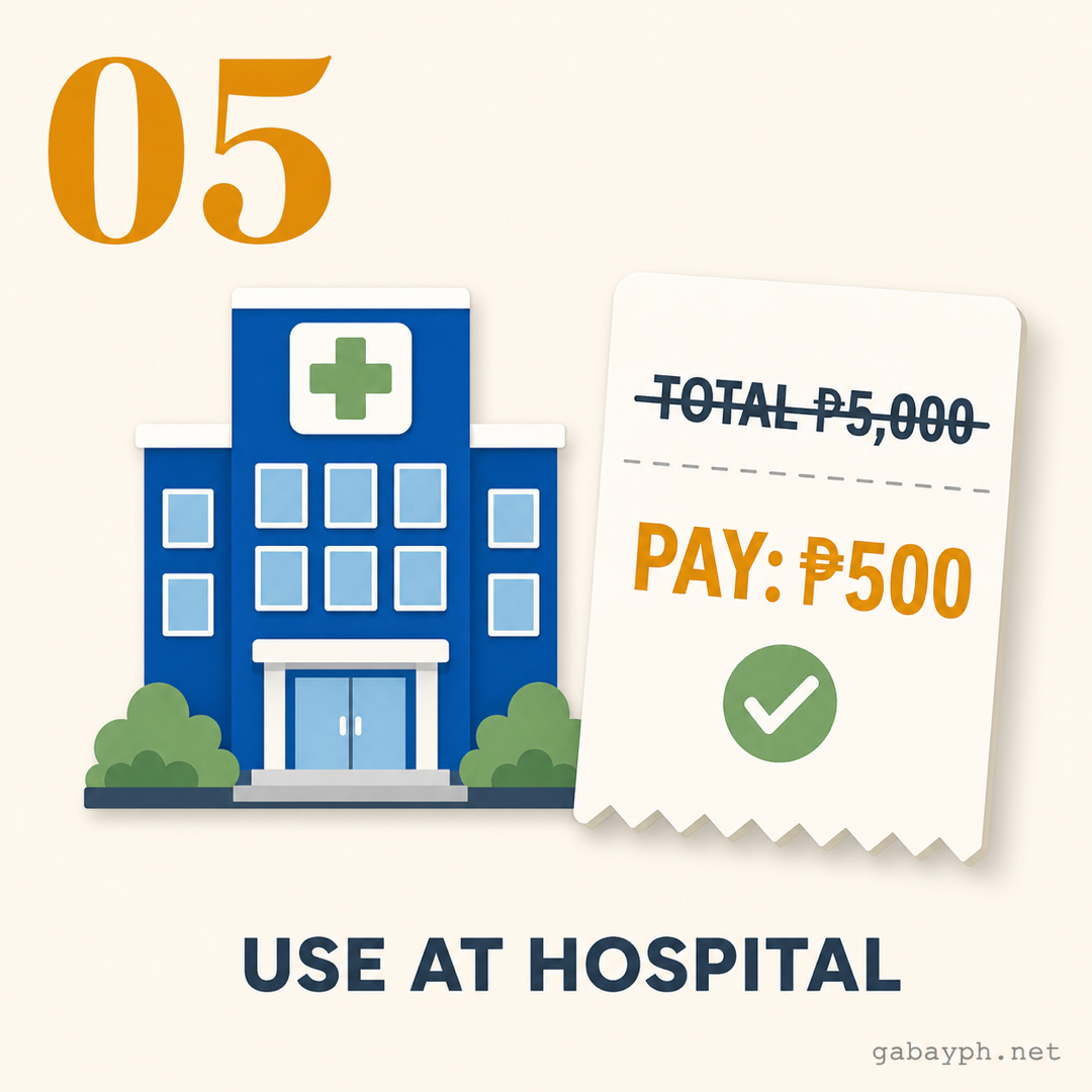 Step 5: Use PhilHealth at hospitals at clinics
