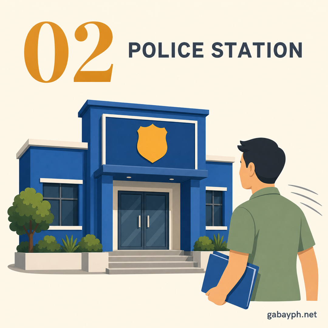Step 2: Pumunta sa local police station