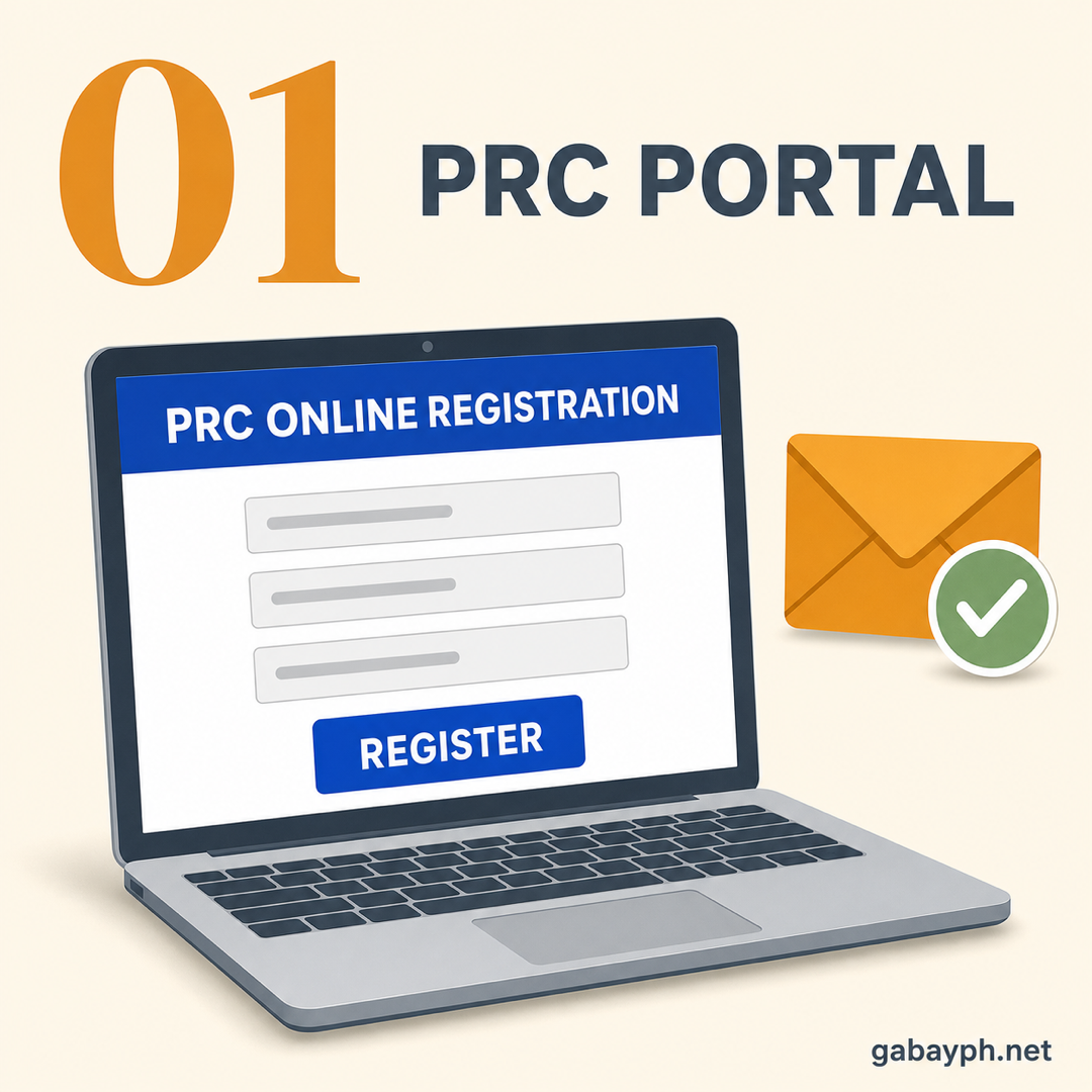 Step 1: Mag-register sa PRC online portal