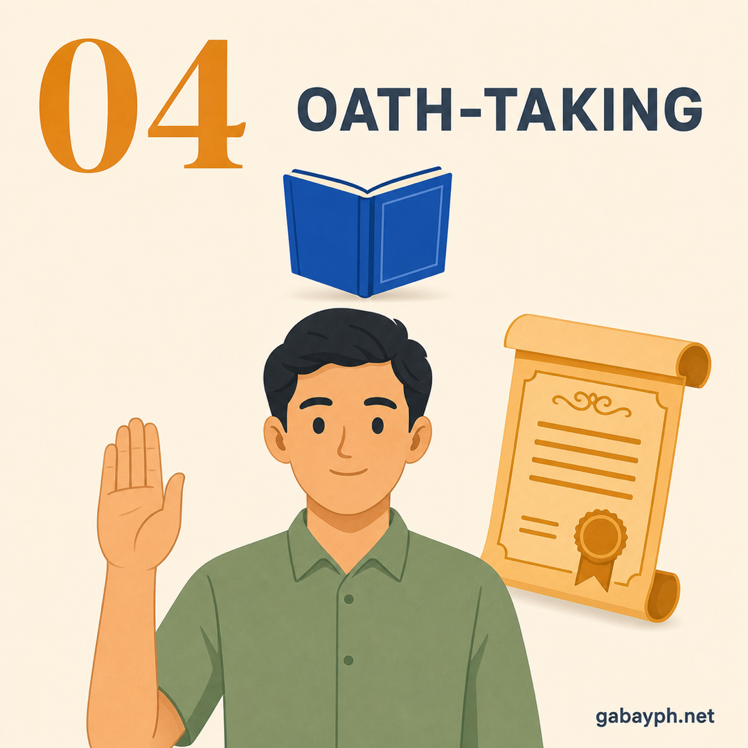 Step 4: Dumalo sa oath-taking ceremony