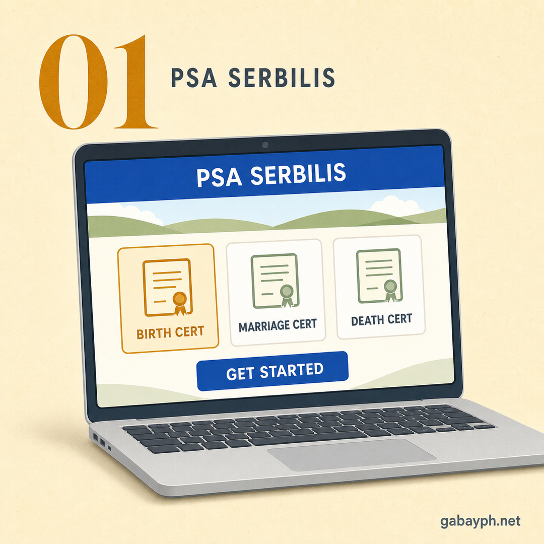 Step 1: Pumunta sa PSA Serbilis website
