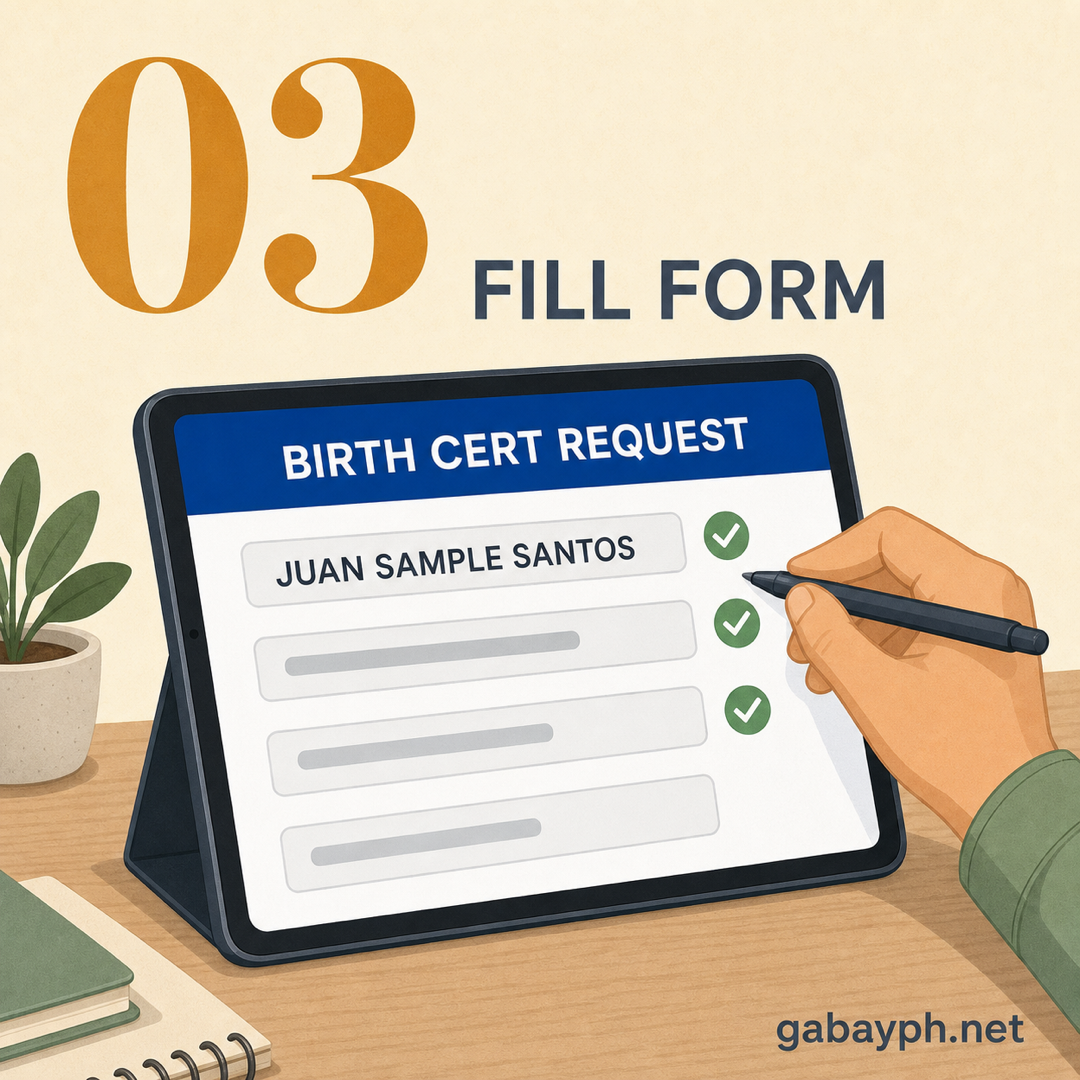 Step 3: Sagutan ang request form