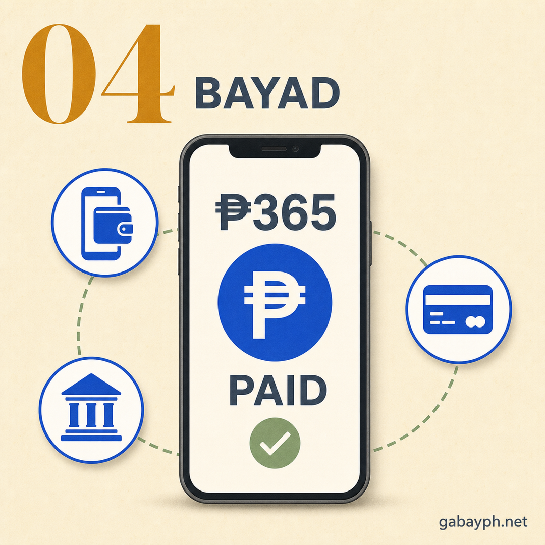 Step 4: Magbayad ng ₱365 (kasama ang delivery)
