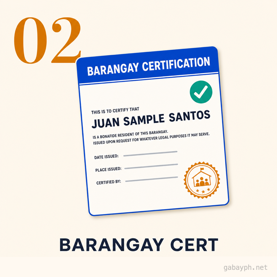Step 2: Kumuha ng barangay certification