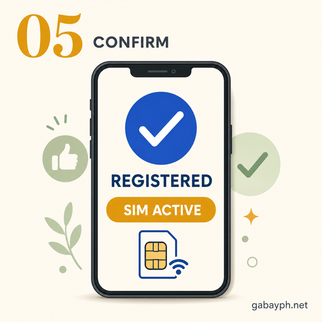 Step 5: Confirm at SIM mo na rehistrado