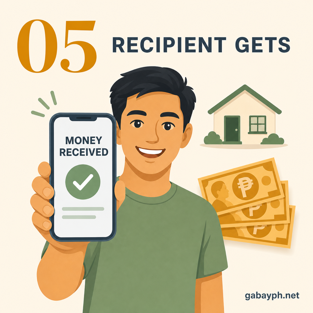 Step 5: Recipient receives money sa pamilya