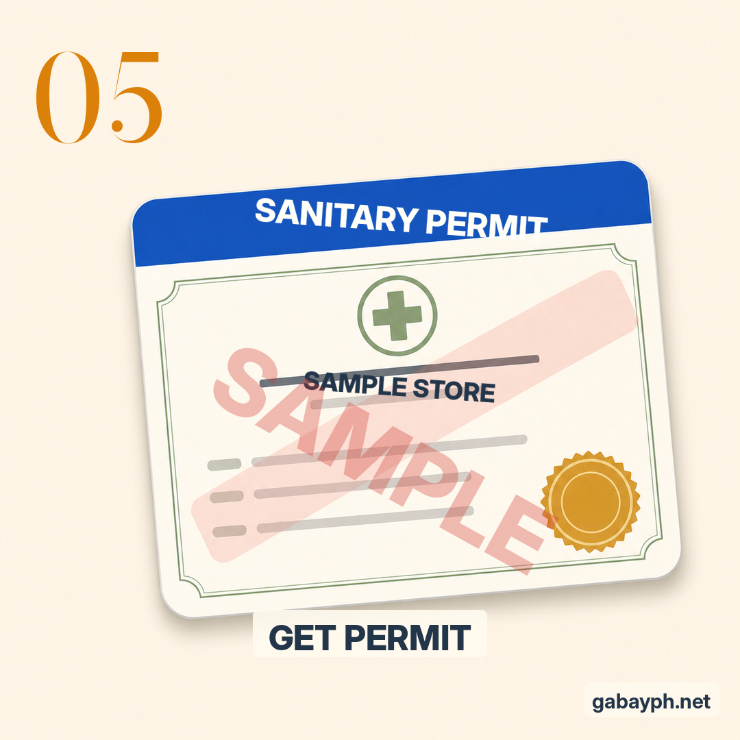 Step 5: Tanggapin ang Sanitary Permit at i-display