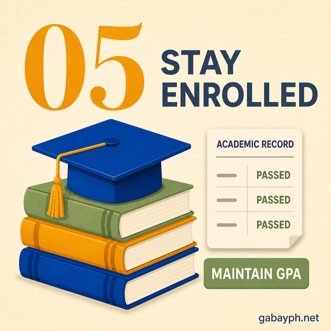 Fact 5: Stay enrolled and maintain your GPA