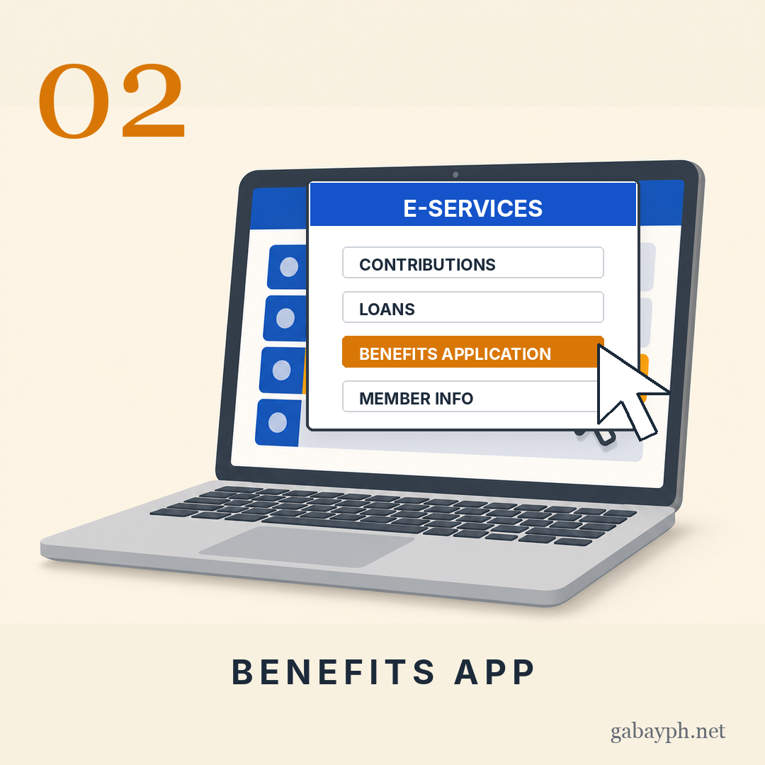 Step 2: Open Benefits Application online