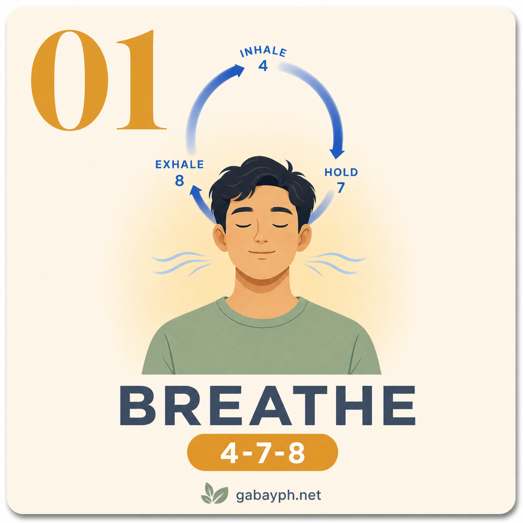 Fact 1: Breathe — try the 4-7-8 breathing technique