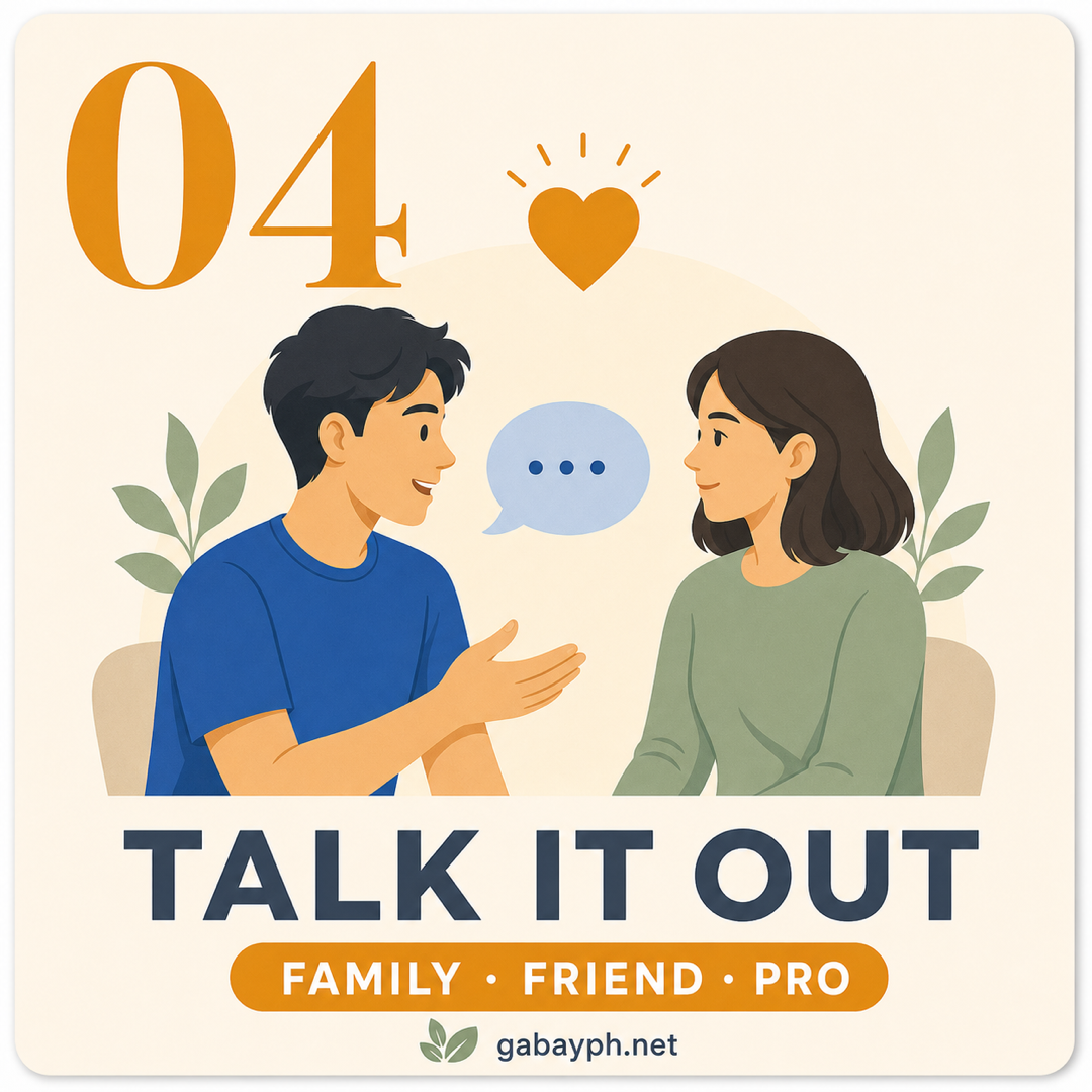 Fact 4: Talk it out — family, friend, or professional