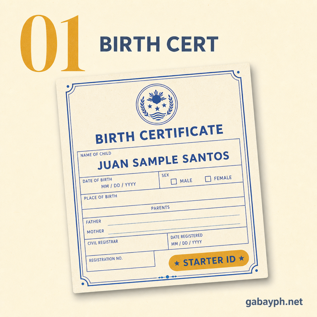 Fact 1: Birth certificate from PSA — your starter ID