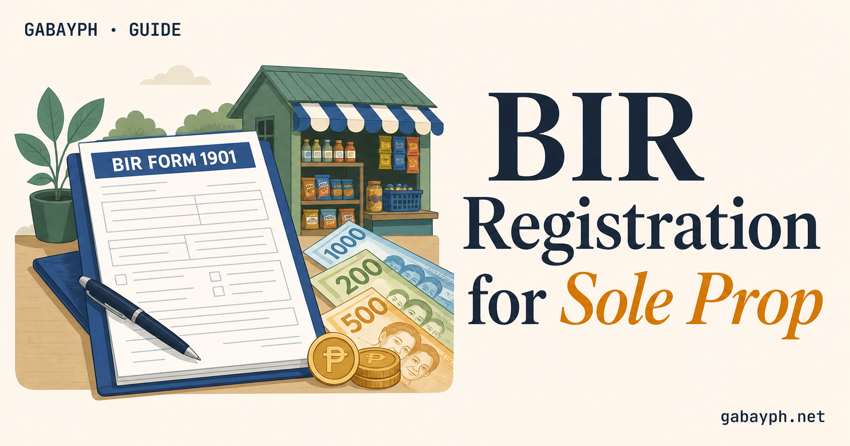 BIR Registration for Sole Proprietorship — Form 1901, COR, books of accounts