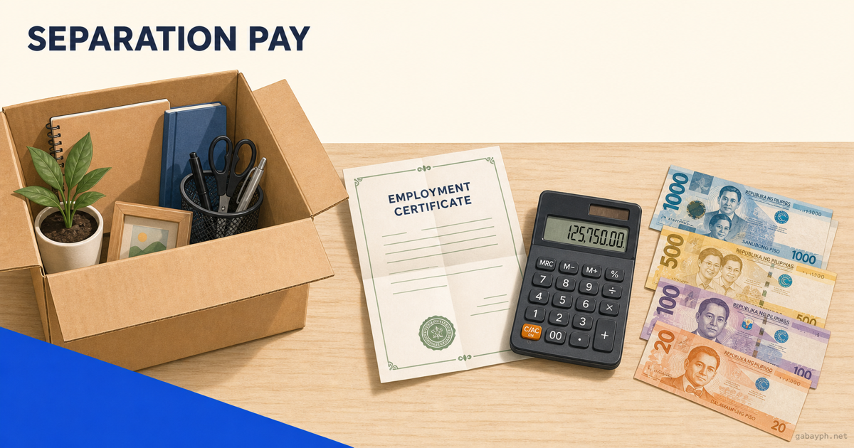 Separation Pay Example Separation Pay Calculator Philippines (2026) | GabayPH